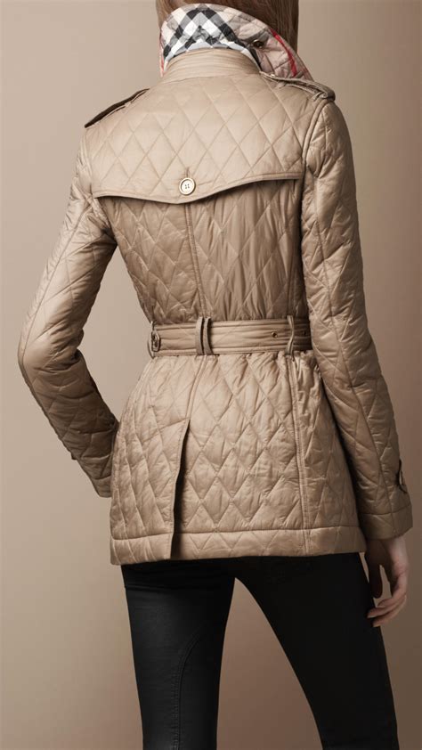 burberry quilted trench jacket|burberry brit trench coat women's.